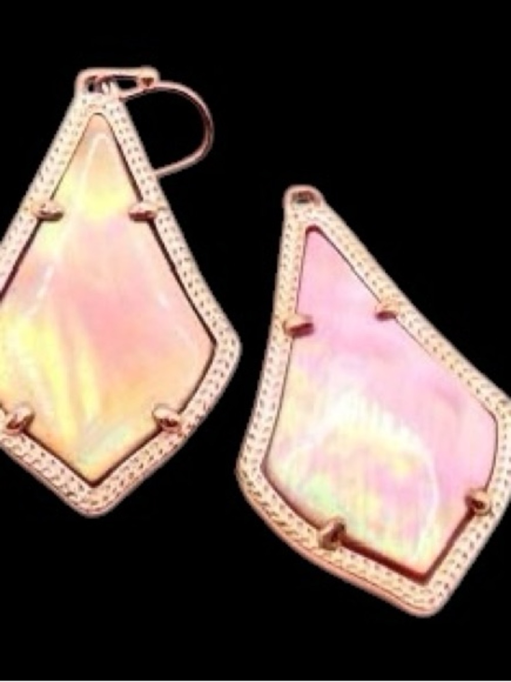 Kendra Scott Alex Earrings - Brown mother of pearl in Rose Gold Hardware